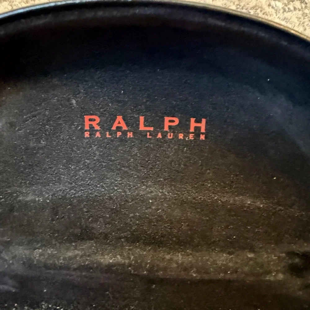 Ralph Ralph Lauren Black Hard Clamshell Sunglasses Eyeglasses Case Red Logo